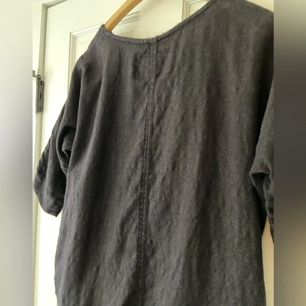 Wool Blend notPERFECTLINEN November Tunic Dress in Black - Picture 6 of 7